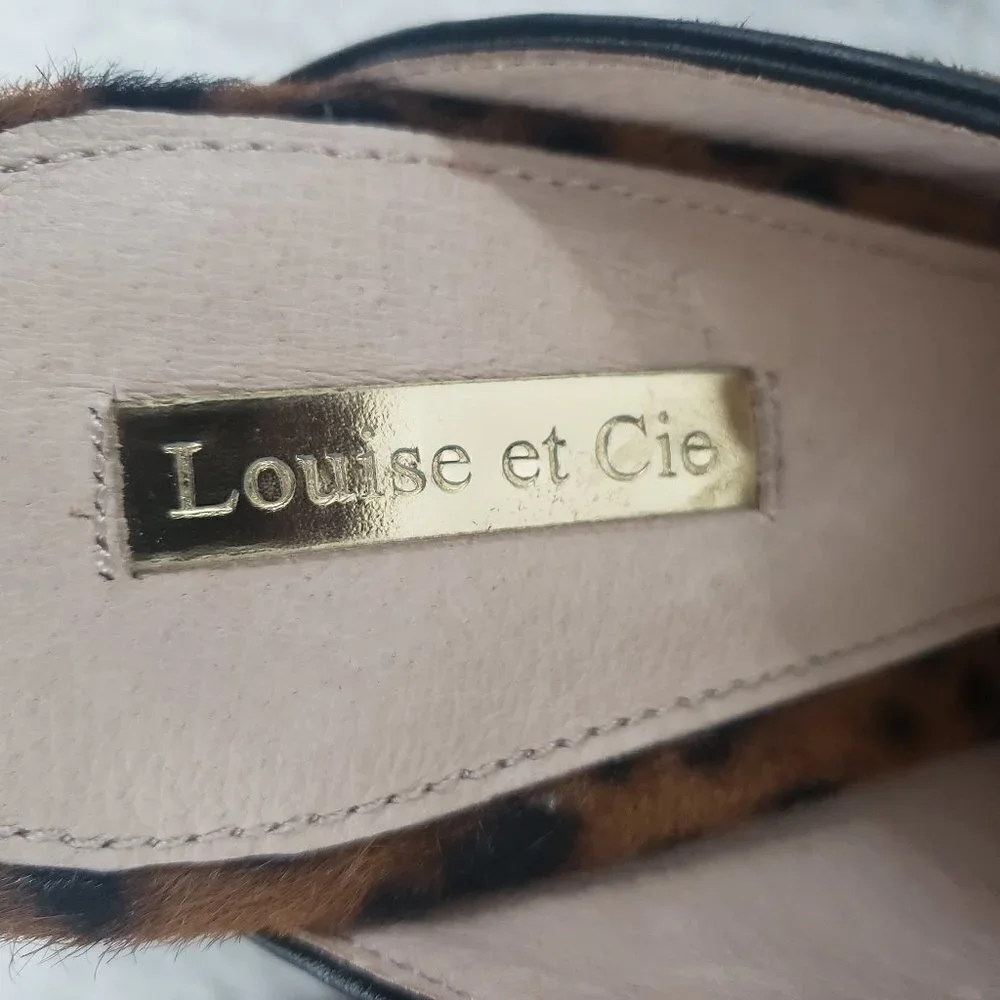 Louise Et Cie Kimba Sandals Brown Leopard Fur 8.5
